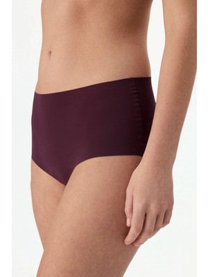 Penti Bordo Invisible Lazer Kesim Yüksel Bel Slip Külot