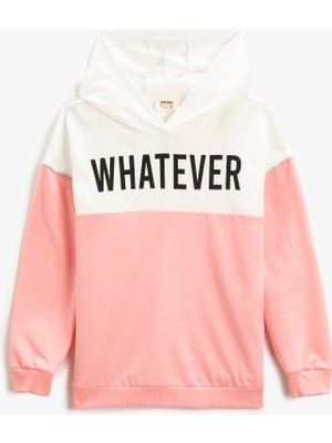 Koton Baskılı Kapüşonlu Sweatshirt Pamuklu
