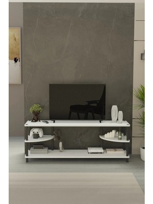 Remaks Neoline 120 cm Tv Ünitesi | Modern Tv Sehpası | - Beyaz