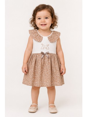 Baby Hola Kız Bebek Müslin Sıfır Kol Yazlık Elbise 15234