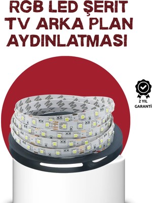 Aesco Kendinden Yapışkanlı LED Şerit Televizyon Aydınlatması 2mt
