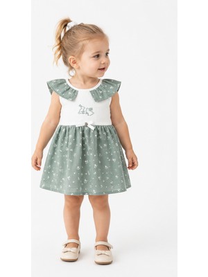 Baby Hola Kız Bebek Müslin Sıfır Kol Yazlık Elbise 15234