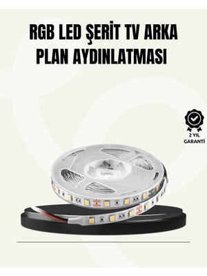 Aesco Tv Arkası LED Şerit Işık Otomatik Açma Kapama Özellikli 2mt