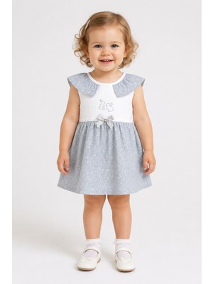Baby Hola Kız Bebek Müslin Sıfır Kol Yazlık Elbise 15234
