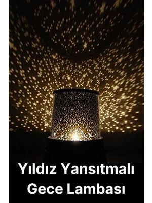 Maison Luré Yıldız Projeksiyonlu ve LED Işıklı Gece Lambası Masa ve Gece Lambası