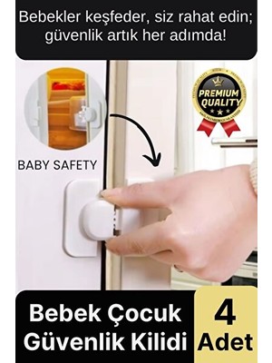 Solvéra Bebek ve Çocuklar Için Sabitleyici Kilitli Dolap ve Çekmece Seti Koruyucu ve Kilit