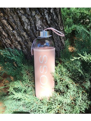 Hikmetlirenk Sağlıklı My Bottle Voss Kılıflı Cam Matara  1 Lt