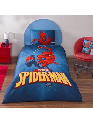 Taç Lisanslı Spiderman Classical Tek Kişilik Pamuk Nevresim Takımı