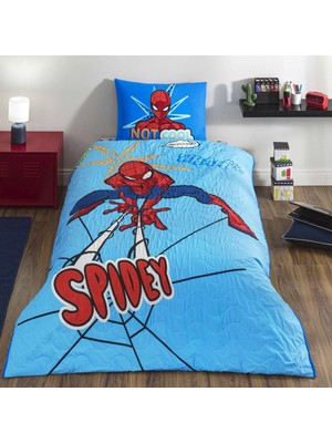 Taç Lisanslı Spiderman Thwip Tek Kişilik Pamuk Complete Set