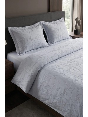 Calantha Home Collection Mirabella 3 Parça Çift Kişilik Pike Takımı - Gri Gri