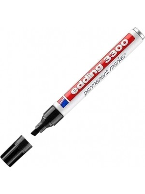 Edding Permanent Markör (Kesik Uç) Siyah (ED-3300)