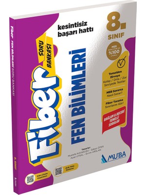 Muba Yayınları SRB8003 8. Sınıf Fen Bilimleri Fiber Soru Bankası