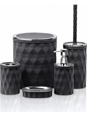 Kosova Diamond 5'li Banyo Seti Antrasit/krom OKY-1302 Dmd-04