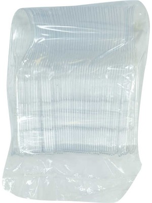 Bezos Lüks Kaşık Sert Plastik Çorba Kaşığı 1654 mm Şeffaf 100 Adet 1 Paket