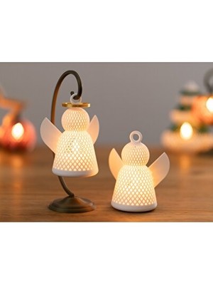 Maison Luré Işıklı Melek Mum Süsü ile Sıcak Atmosfer Yaratın Masa ve Gece Lambası