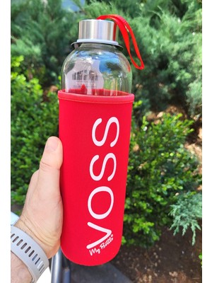 Hikmetlirenk Sağlıklı My Bottle Voss Kılıflı Cam Matara  1 Lt