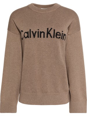 Calvin Klein Contrast Logo Ls Sweater