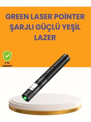 Aesco 5000MW Yeşil Lazer Pointer Profesyonel Uzun Menzilli