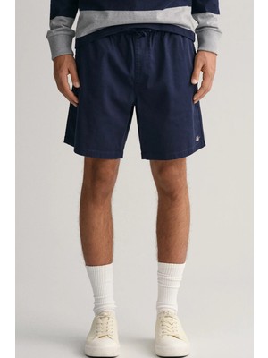 Gant Men's Regular Fit Soft Canvas Bermuda Shorts Erkek Yumuşak Kanvas Bermuda Şort Lacivert