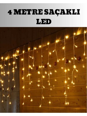Aesco 4 Metre Şelale LED Işık Perdesi Dekoratif