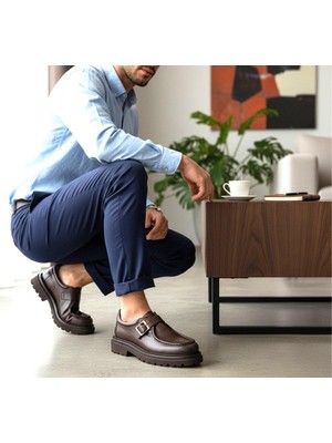 James Franco Jf-599 Erkek Hakiki Deri Kalın Tabanlı Premium Casual Ayakkabı