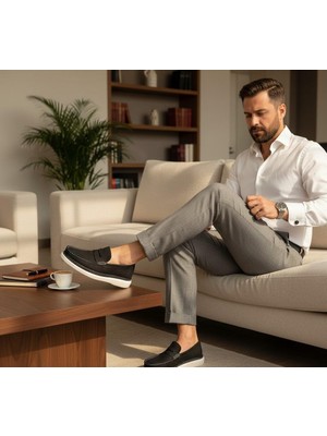 Bulldozer 261002 Erkek Hakiki Nubuk Deri Eva Taban Premium Loafer Ayakkabı