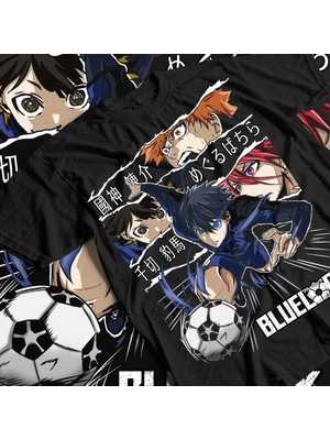 Touz Anime Bluelock Baskılı Unisex Oversize T-Shirt
