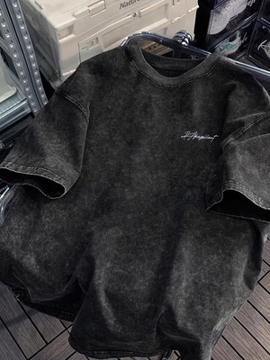 Touz Vintage Rose Yıkamalı Oversize T-Shirt