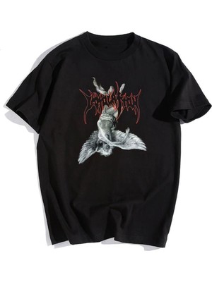 Touz Goth Art Siyah Unisex Oversize T-Shirt