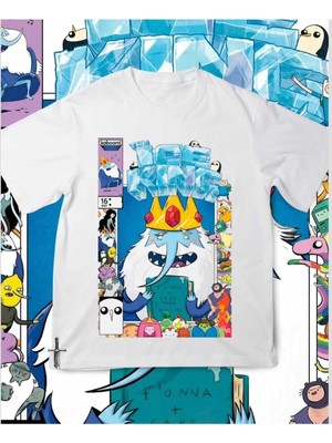 Touz Adventure Time Series Baskılı Unisex Oversize T-Shirt