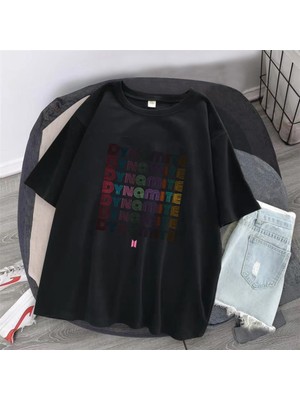 Touz Eysa Bts Dynamite Siyah Unisex Oversize T-Shirt