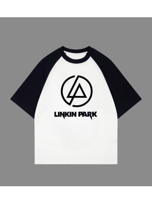 Touz Rock Serisi Linkin Park Logo Siyah Unisex Oversize T-Shirt