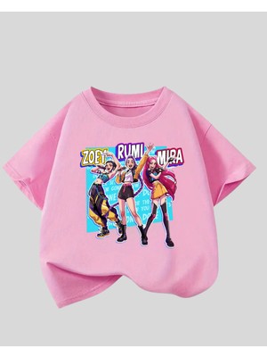 Touz Kpop Demon Hunters Kids Design Unisex Oversize T-Shirt