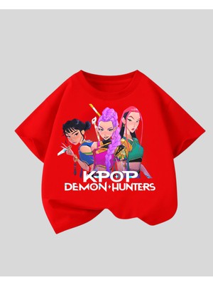 Touz Kpop Demon Hunters Kids Design Unisex Oversize T-Shirt