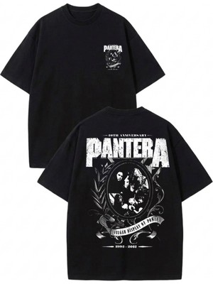 Touz Pantera Metal Music Baskılı Unisex Oversize T-Shirt