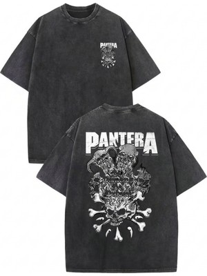 Touz Pantera Metal Music Baskılı Unisex Oversize T-Shirt
