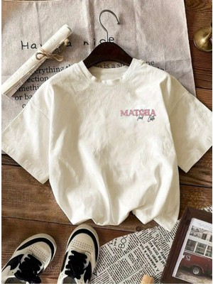 Touz Matcha Baskılı Unisex Oversize T-Shirt
