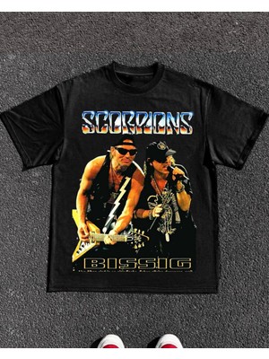 Touz Scorpions Metal Music Baskılı Unisex Oversize T-Shirt