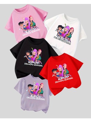 Touz Kpop Demon Hunters Kids Design Unisex Oversize T-Shirt