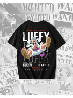 Touz Anime One Piece Baskılı Unisex Oversize T-Shirt
