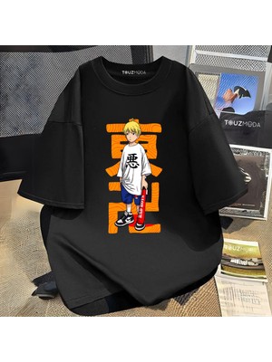 Touz Anime Tokyo Revengers Baskılı Unisex Oversize  T-Shirt