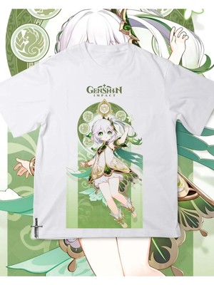 Touz Genshin Impact Baskılı Unisex Oversize T-Shirt