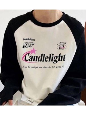 Touz Candlelight Reglan Uzun Kollu Unisex Beyaz T-Shirt