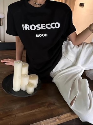 Touz Prosecco Mood Baskılı Oversize T-Shirt