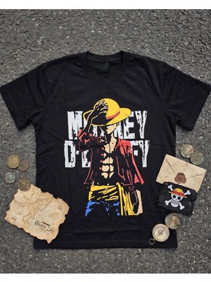 Touz Anime One Piece Baskılı Unisex Oversize T-Shirt