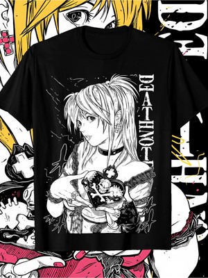 Touz Anime Death Note Baskılı Unisex Oversize T-Shirt