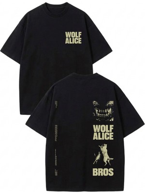 Touz Wolf Alice Rock Music Baskılı Unisex Oversize T-Shirt