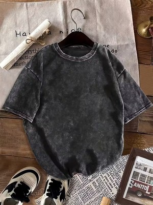 Touz Human Anatomy Baskılı Yıkamalı Vintage Unisex Oversize T-Shirt
