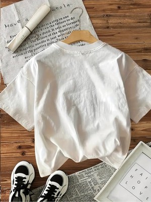 Touz Cherry Baskılı Unisex Oversize T-Shirt