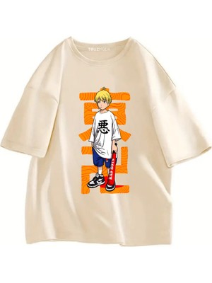 Touz Anime Tokyo Revengers Baskılı Unisex Oversize  T-Shirt
